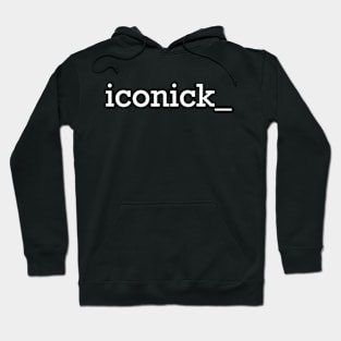 iconick_ logo in white Hoodie